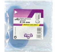 Patin glisseur gris adhésif PTFE D: 50mm x4 - VYNEX - Lot de 4 - Pouvoir glissant - Facilite les déplacements