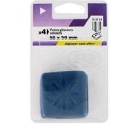 Patin glisseur gris adhésif PTFE D: 50x50mm x4