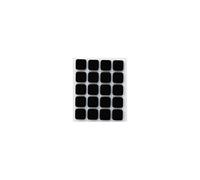 Patin pour meuble anti-dérapant adhésif 4030-3 carré 17 x 17 mm noir - Lot de 20