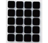 Patin pour meuble anti-dérapant adhésif INOFIX 4030-3 carré 17 x 17 mm noir - Lot de 20 Noir