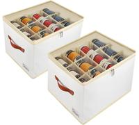 Patinao 2 pièces rangement pour chaussures Organiseur à chaussures 24 cellules
