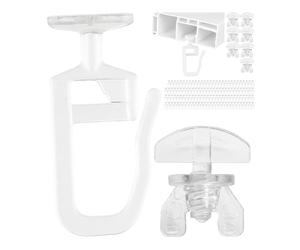 Patins à Rideaux pour Rails à roulement intérieur, 128 pièces, avec Ø 11 mm tête Plate, Set de 8 arrêts de Rideaux, en Clair, Patins à Plis pour Rail à banne, Route à courtine, Baiser à Assez