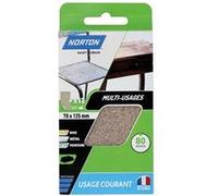 Patins abrasifs auto-agrippants NORTON grain 80 - 70 x 125 mm - Lot de 12 Surface abrasive brun/gris