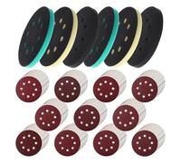 Patins abrasifs pour ponceuse orbitale, 12,7 cm, 8 trous, disques de ponçage, pour le polissage et le ponçage avec ponceuses orbitales pour bois, voiture et