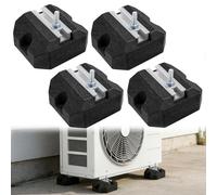 Patins anti-vibrations en caoutchouc - Antidérapants - 12 x 12 x 5 cm - Lot de 4 - Pour unité extérieure de climatiseur