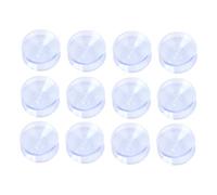 Patins Antidérapants à Double Ventouse en Silicone 12 Pièces 10x20mm | Double Ventouse, sans Crochets, pour Porte-Savonnette et Support de Salle de Bain, Usage Multiple sur Verre