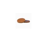 Patins de meuble ISO feutre adhésifs marron ronds 33 mm - Lot de 6