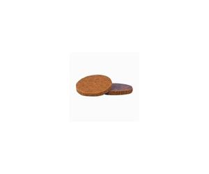 Patins de meuble ISO feutre adhésifs marron ronds 33 mm - Lot de 6
