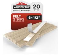 Patins en Feutre Auto-Adhésifs 20 PCS 15.2 x 1.27cm X-Protector | Patins pour Meubles Beige - Patin Meuble Premium - Patin Feutre Autocollant - Patins Glisseurs pour Meubles!