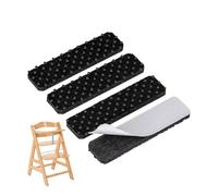 Patins en Feutre avec Picots pour Chaise Haute, 1 Set, Compatible avec Les chaises Hautes Hauck Alpha et Beta sans roulettes, en Noir, à Coller, Pad de Patin en Feutre pour Pied de Chaise Alpha Beta