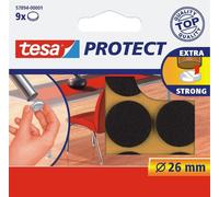 Patins en feutre Protect diamètre 26mm rond brun Paquet de 20 pièces