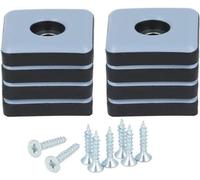 Patins en PTFE pour meubles - Protection des sols - avec embase métallique - 25 x 25 mm - Gris-bleu