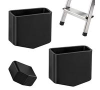 Patins Escabeau Embouts Caoutchouc 20x40mm Antidérapants pour Échelle, Pieds Meubles Échelles à Chevrons Échelles Télescopiques- Noir 2 Pièces