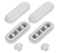 Patins pour Couvercle de Toilette en Plastique Blanc, 1 Set