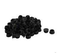 Patins pour meubles SOURCING MAP 100pcs Bouchon Pied de chaise Embout Cap Jambe Tube Table Protection ronds Plastique 25mm dia noir