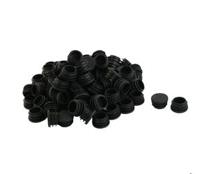 Patins pour meubles SOURCING MAP 100pcs Bouchon Pied de chaise Embout Cap Jambe Tube Table Protection ronds Plastique 25mm dia noir