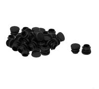 Patins pour meubles SOURCING MAP 16mm OD Plastique Nervuré Rond Tube Pied Bouchon Embout Cap 35pcs 0,51""-0,6"" ID Protecteur plancher