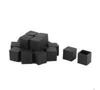 Patins pour meubles SOURCING MAP 18pcs Embout Pied Chaise Bouchon Tampon Cap Protection Jambe Carrée Caoutchouc Noir 20mm x 20mm
