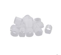 sourcing map 20pcs Patin Pied Chaise Tube Antidérapant Blanc 25mm Diamètre | Rond Embout Tube Pied Table Fauteuil Tampon Meuble en Plastique, en Forme U