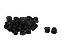 Patins pour meubles SOURCING MAP 36pcs Bouchon Embout Pied chaise Cap Jambe Tube Table rond Plastique protecteur Noir 16mm OD
