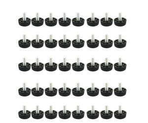 Patins pour meubles SOURCING MAP 40pcs Pieds nivellement Réglable Patin Jambe Pied Table Chaise 8 Trous M8 x 20 mm Filetage
