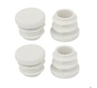 Patins pour meubles SOURCING MAP 4pcs Bouchon Pied de chaise Embout Capuchon Jambe Tube Insert Table Protection Rond blanc 15mm Dia