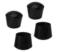 Patins pour meubles SOURCING MAP 4pcs Embout Pied Chaise Bouchon Tampon Cap Protection Jambe Anti-dérapant Caoutchouc Noir 25mm ID