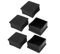 Patins pour meubles SOURCING MAP 5pcs Embout Pied de chaise Embout Tube Jambe Capuchon Protection Carrée Caoutchouc 60x60mm
