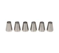 Patisse 01806 Lot de 6 Douilles Fleur en Inox, Acier Inoxydable, Argent, 4 x 2 x 4 cm