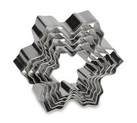 Patisse 02016 Lot de 5 Decoupoirs Flocon de Neige INOX, Acier Inoxydable, Argent, 18,1 x 13,5 x 3,1 cm