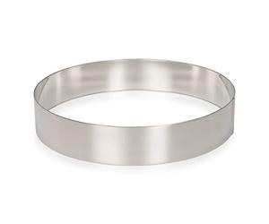 patisse 02156 - Cercle à gâteaux, cercle à pâtisserie, mousse ou entremets - acier inoxydable - 4.5cm x Ø 20cm, Argenté