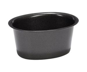 Patisse 02809 Lot de 4 Moules Aspic Ovale Acier Revêtu Antiadhésif Noir 9 cm