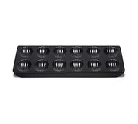 patisse 02848, Plaque de 12 Madeleines Acier revêtu Anti-adhésif Classique, Moule à madeleines, 40 x 19,5 x 2 cm, Noir