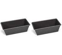 patisse 02915 - Mini moule à Gâteau rectangulaire, Mini moule à cake - Profi - Acier Revêtu, gris anthracite, 15cm (Lot de 2)