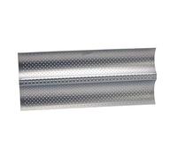 patisse 03663 - Moule à Baguettes, Ficelles, Pains ou Tuiles 2 compartiments en Acier Revêtu Perforé Silver-Top - gris argenté 38x17cm