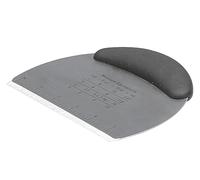 patisse 10575, Coupe pâte gradué Inox, Grattoir à pâte de boulanger, découpe précise des pâtes, légumes, manche silicone, 16 x 12 x 1.8 cm