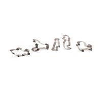 Patisse 13800 - Lot de 5 découpoirs emporte-pièces Océans - requin, homard, pingouin, hippocampe, baleine - inox - hauteur 2.5cm