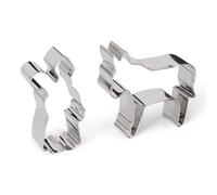 patisse, 13998, Lot de 2 Découpoirs Saint Nicolas, Découpoir St Nicolas, 7 x 4 x 2,5 Cm, Découpoir Ane, 7 x 6,5 x 2,5 Cm, Inox, Argent