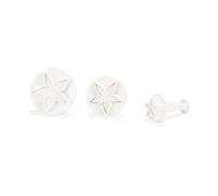 patisse 2048056 Emporte-Pièce Set de Étoile avec Éjecteur 3 Cavités Plastique
