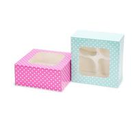 patisse 2048091 Boîte à Cupcake 2 Pièces en Rose/Bleu