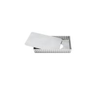 Patisse Moule à tarte carré Silver-Top 21 x 21 x 2,5 cm gris argenté – fond amovible, antiadhésif