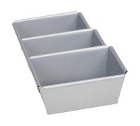 patisse 2048336 Mini-Moule à Cake Silver Top 9 cm, Autre 03627 (Lot de 3)