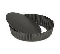 patisse, 2955 Moule à quiche AA8 avec fond amovible et bord haut, acier, gris, 25 x 25 x 6 cm