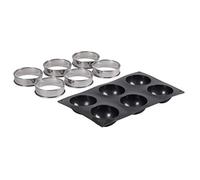 Patisse 72141 Kit Tartelettes Rondes Demi-Spheres Silicone Noir 33 x 18 x 3 cm 7 unité(s)