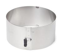 patisse 72457 - Cercle à gâteaux réglable, cercle à pâtisserie extensible avec levier de serrage - Acier inoxydable - hauteur 9cm x Ø 17 à 30cm