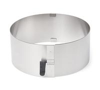 patisse 72458 - Cercle à gâteaux réglable, cercle à pâtisserie extensible avec levier de serrage - Acier inoxydable - hauteur 7cm x Ø 17 à 30cm