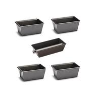 patisse 72915 - Set de 5 moules à pâtisserie créative, lot de 5 moules à gâteaux avec 1 moule à insert 15cm et 4 mini moules à cake 9cm - Profi - Acier revêtu, gris anthracite