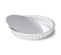 patisse Moule à quiche professionnel avec fond amovible - En aluminium et sans revêtement antiadhésif - Argenté - Diamètre : 26 cm