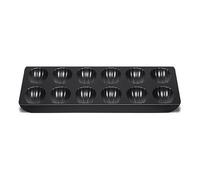 Patisse Plaque à madeleines antiadhésive en acier revêtu 12 cavités 40x19 cm noir