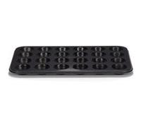 patisse plaque a muffins antiadhésif en acier revetu - 24 cavités - 35 x 28 cm - noir Noir G